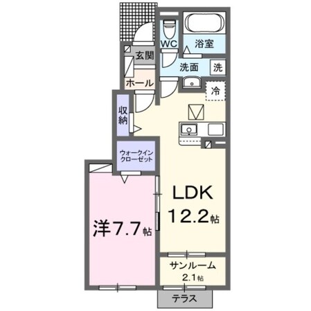 西牟田駅 徒歩57分 1階の物件間取画像